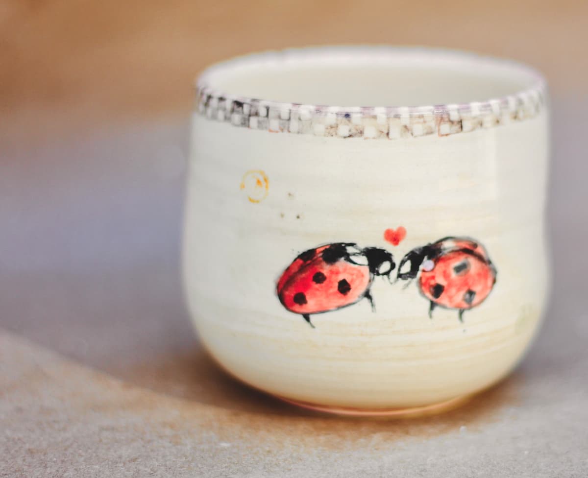Handcrafted pottery cup